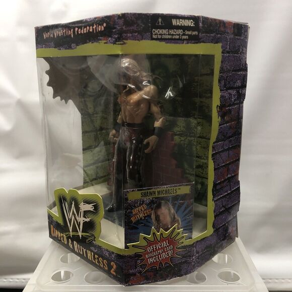 VTG 1998 WWF Shawn Michaels Ripped & Ruthless 2 HBK Jakks Action Figure NIP WWE - Picture 9 of 11